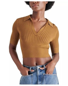 Женский укороченный свитер-поло Charlise, коричневый Steve madden