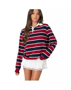 Женская рубашка Hanna в полоску с воротником, мультиколор Edikted