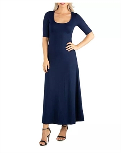 Женское повседневное макси-платье, синий 24seven comfort apparel