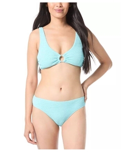 Женские текстурированные бикини-топы и плавки с уплотнительным кольцом, синий Vince camuto