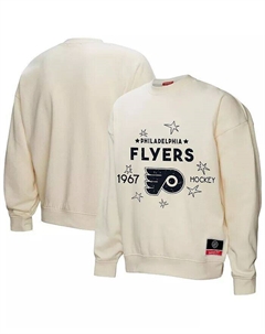 Женская кремовая толстовка-пуловер с логотипом Philadelphia Flyers 3.0 Mitchell and ness