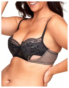 Женский бюстгальтер-балконет Farina без подкладки, черный Adore me