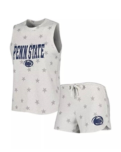 Женский кремовый комплект для сна Penn State Nittany Lions Agenda Stars, майка и шорты Concepts sport