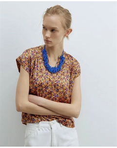 Топ из атласа с принтом, мультиколор Сфера