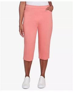 Женские классические брюки-клеш Allure Classic Clamdigger с плоским передом, оранжевый Alfred dunner