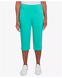 Брюки Petite Classics Flat Front Allure Clamdigger, зеленый Alfred dunner