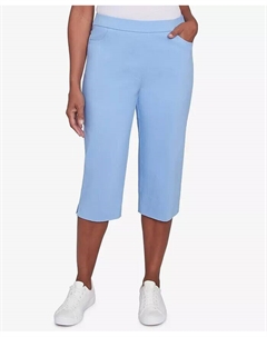 Брюки Petite Classics Flat Front Allure Clamdigger, фиолетовый Alfred dunner