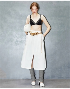 Юбка плиссированная из хлопка, белый Сфера