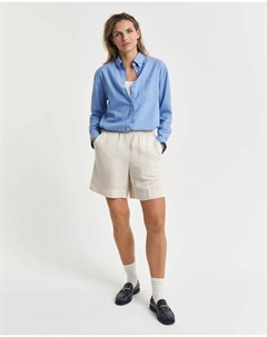 Женские льняные шорты-бермуды с боковыми карманами, цвет Crudo Gant