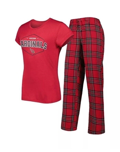 Женский комплект для сна Cardinal, черная футболка и штаны с эмблемой Arizona Cardinals Concepts sport
