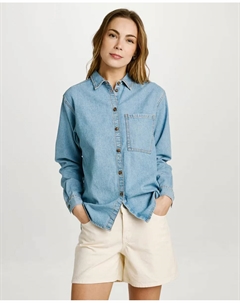 Женская джинсовая рубашка, светло-голубой Jack & jones