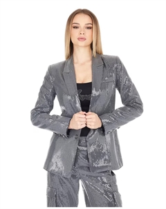 Женский блейзер с пайетками, темно-серый Guess