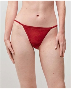 Бразильские трусики из кружевной ткани, красный Gisela