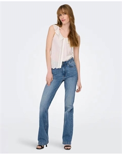 Женские расклешенные джинсы с высокой талией, синий Jdy