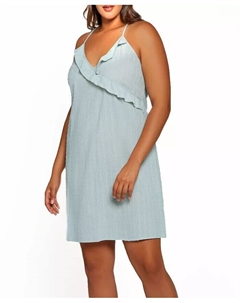 Сорочка Claire Dotted Ruffle Surplus Chemise размера Plus, зеленый Icollection