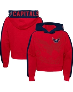 Толстовка с капюшоном Big Girls Red Washington Capitals Record Setter Outerstuff