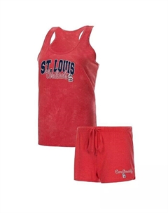 Женский красный комплект для сна St. Louis Cardinals Billboard Racerback майка и шорты Concepts sport
