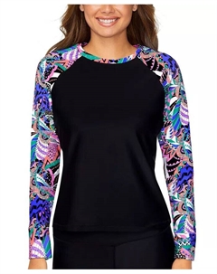 Рашгард-топ с молнией на спине для юниоров, черный Raisins