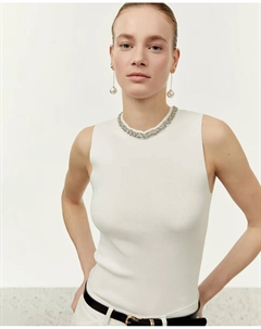 Топ с круглым вырезом, белый Сфера