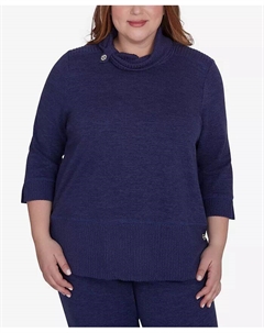 Женский топ, синий Alfred dunner