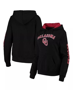 Женский черный пуловер с капюшоном Oklahomaoons Loud and Proud Colosseum