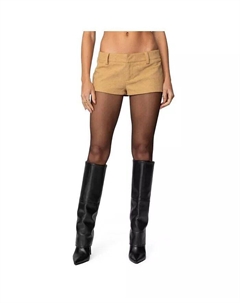 Женские шорты Shane из искусственной замши Micro, коричневый/бежевый Edikted