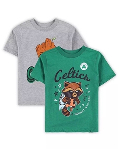 Дошкольный комплект из двух футболок Boston Celtics с надписью «Стражи Галактики» Outerstuff