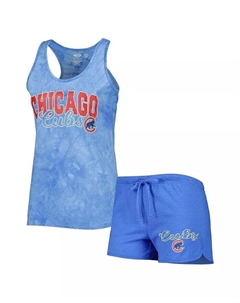 Женский комплект для сна с майкой и шортами Royal Chicago Cubs Billboard Racerback, синий Concepts sport