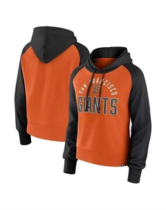 Женский пуловер с капюшоном черного и оранжевого цвета San Francisco Giants Pop Fly Fanatics