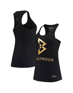 Женская черная майка на бретельках с круглым вырезом и логотипом Beast Mode Mitchell and ness