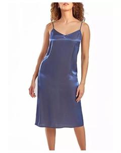 Платье Skyler Plus Size Irredesant из атласа с регулируемыми бретелями, синий Icollection