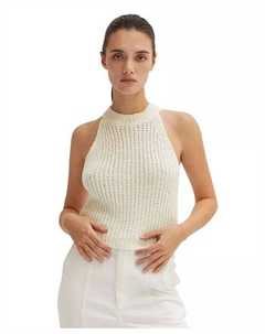 Женский топ Audrey Chunky Halter, белый Crescent