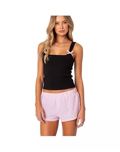 Женская ребристая майка Lola, черный Edikted