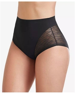 Утягивающие кружевные трусики с высокой талией, черный Leonisa