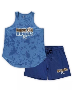 Женский комплект для сна Royal Kansas City Royals размера плюс с облачной майкой и шортами Concepts sport