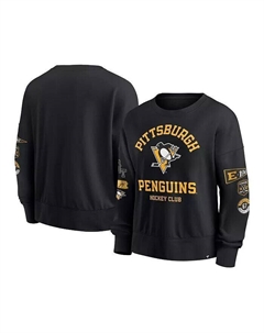 Женская черная толстовка-пуловер Pittsburgh Penguins Go Team Fanatics