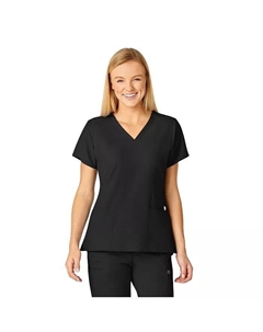 Женский топ W123 Flex Back со стилизованным V-образным вырезом, черный Wink