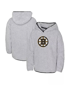 Толстовка с капюшоном из флиса Big Girls Heather Grey Boston Bruins Ultimate Teddy Outerstuff