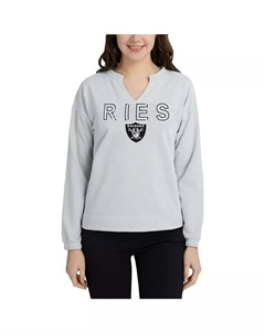 Женская серая футболка с длинным рукавом Las Vegas Raiders Sunray Notch Neck, серый Concepts sport