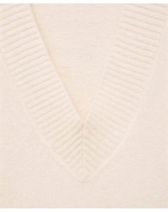 Женский свитер оверсайз с V-образным вырезом, коричневый/бежевый Mango