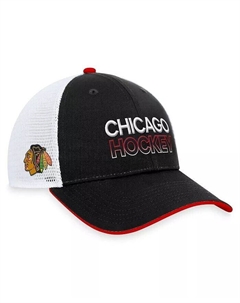 Мужская черная регулируемая кепка Chicago Blackhawks Authentic Pro Rink Trucker, черный Fanatics