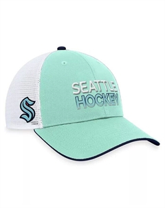 Мужская голубая регулируемая шапка Seattle Kraken Authentic Pro Rink Trucker, синий Fanatics