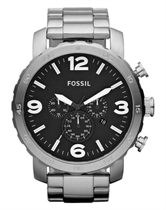 Мужские часы Nate с браслетом из нержавеющей стали с хронографом 50 мм JR1353 Fossil