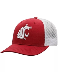 Мужская кепка-кнопка водителя грузовика Washington State Cougars, темно-красная, белая Top of the world