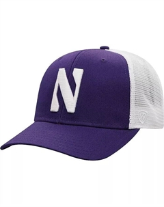 Мужская фиолетово-белая кепка Northwestern Wildcats Trucker Snapback Top of the world