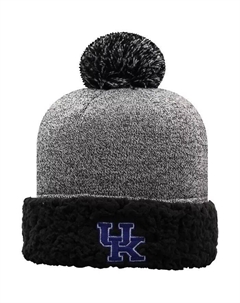 Женская черная вязаная шапка Kentucky Wildcats Snug Cuffed Knit с помпоном Top of the world