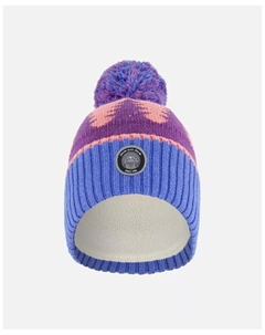 Вязаная шапка для девочки, лиловая сосна и синяя - для малышей|ребенок Deux par deux