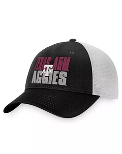Мужская черно-белая кепка Texas A&M Aggies Stockpile Trucker Snapback Top of the world