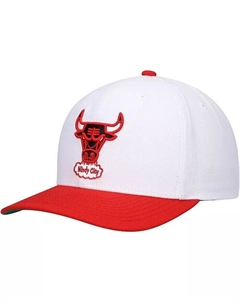 Мужская белая, красная кепка Chicago Bulls Hardwood Classics Core 2-Tone 2.0 Pro Snapback Mitchell and ness