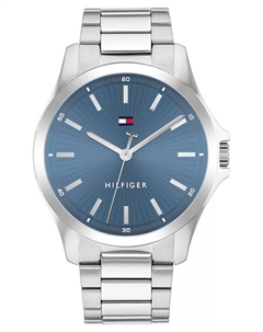 Мужские кварцевые часы-браслет из нержавеющей стали серебристого цвета, 42 мм Tommy hilfiger